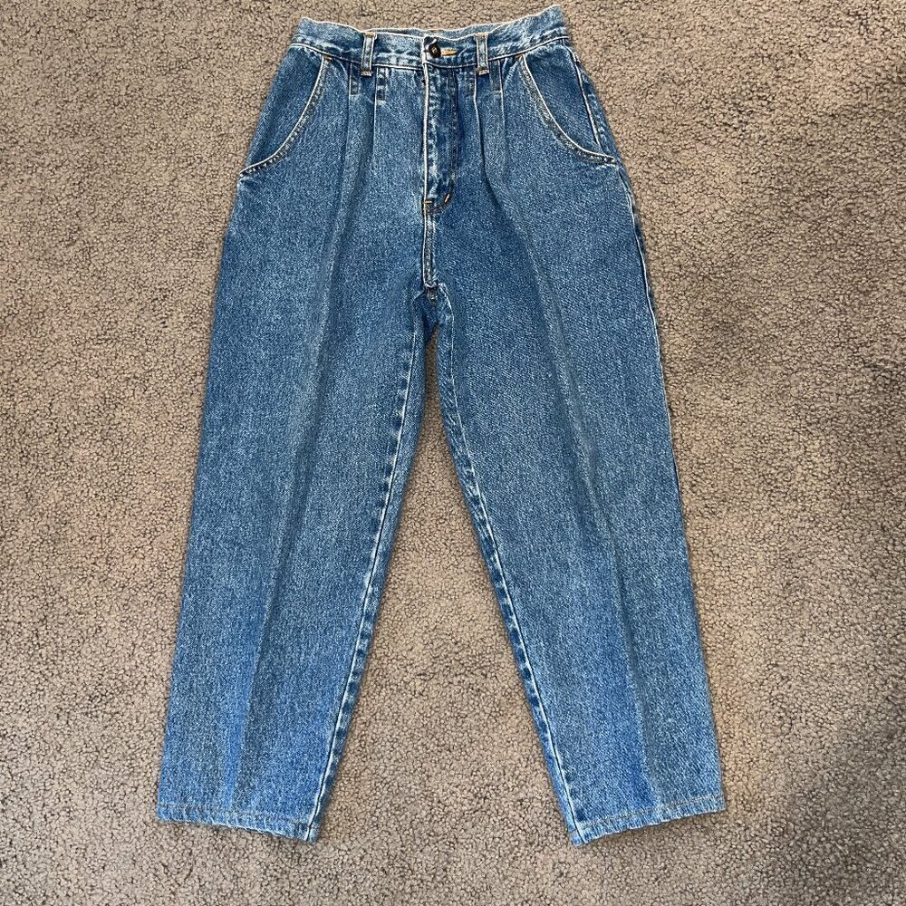 Vintage PIERRE CARDIN Pleated Barrel BAGGY Lantern Leg JEANS Made in Israel6